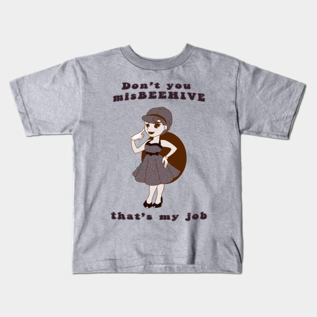 Old Cartoon Style pin up misBEEHIVE Kids T-Shirt by JuditangeloZK